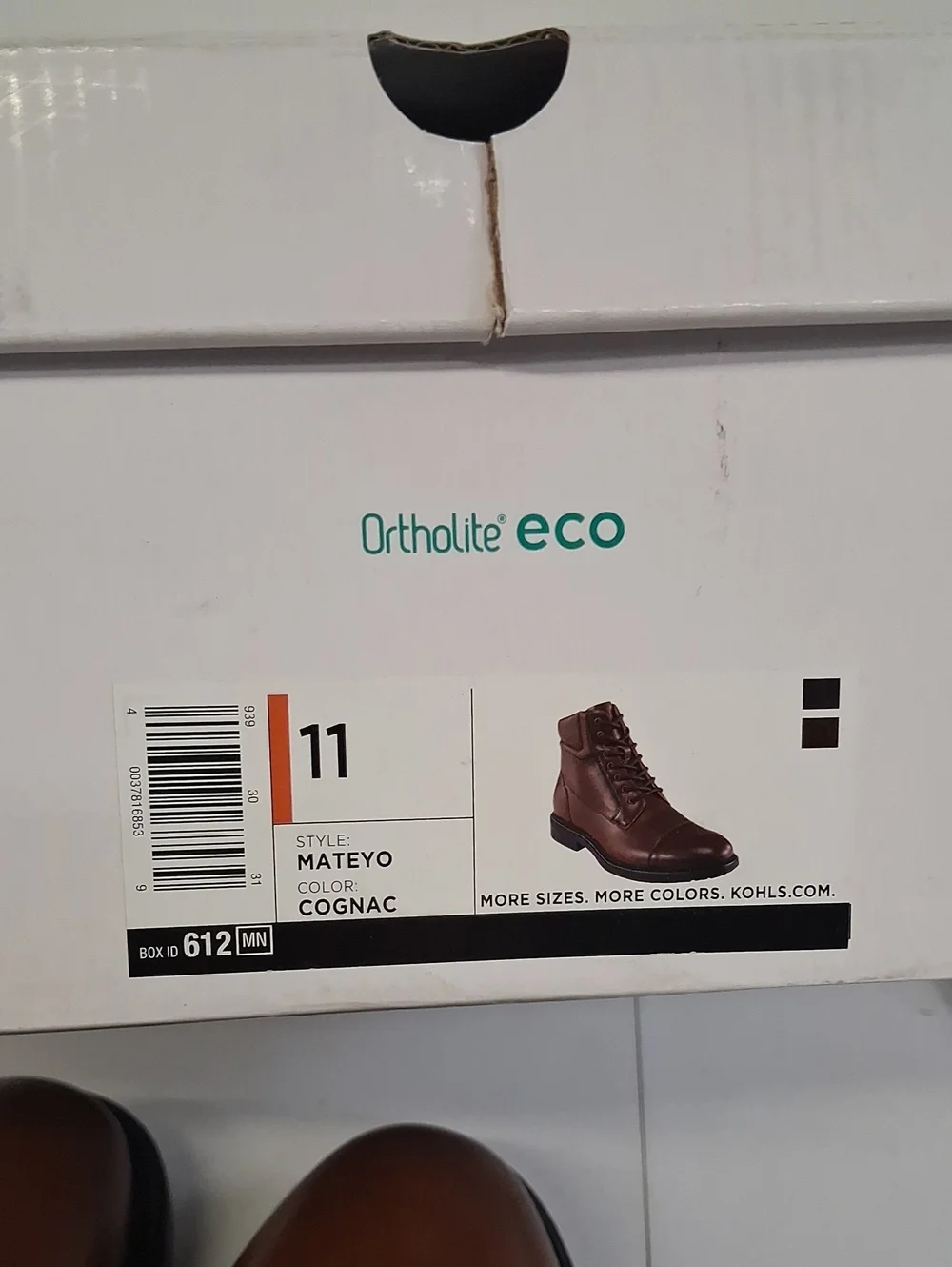 NWT Mens Sonoma Goods For Life Mateyo Memory Foam Cognac Boots